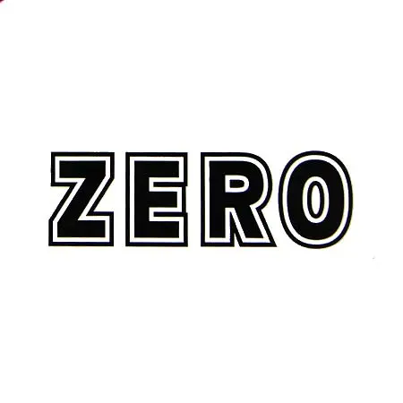 Zero Bold Graphic Sticker