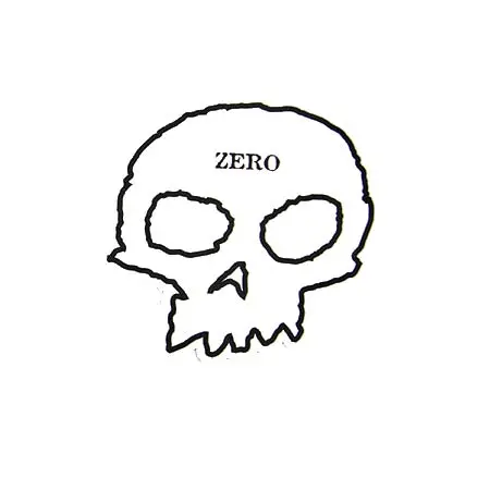 Zero Skull Design Sticker